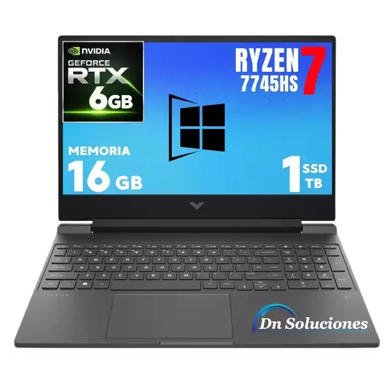 Fotografía de HP Victus Ryzen 7 7445HS RTX 3050 6GB | RAM Expandible a 32GB | SSD 512GB O 1TB