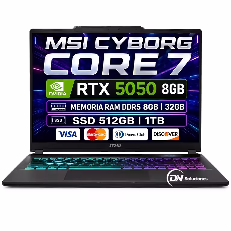 Fotografía de Laptop MSI Cyborg 15 Core 7 240H | RTX 5050 8GB | Ecuador – Quito – Tumbaco
