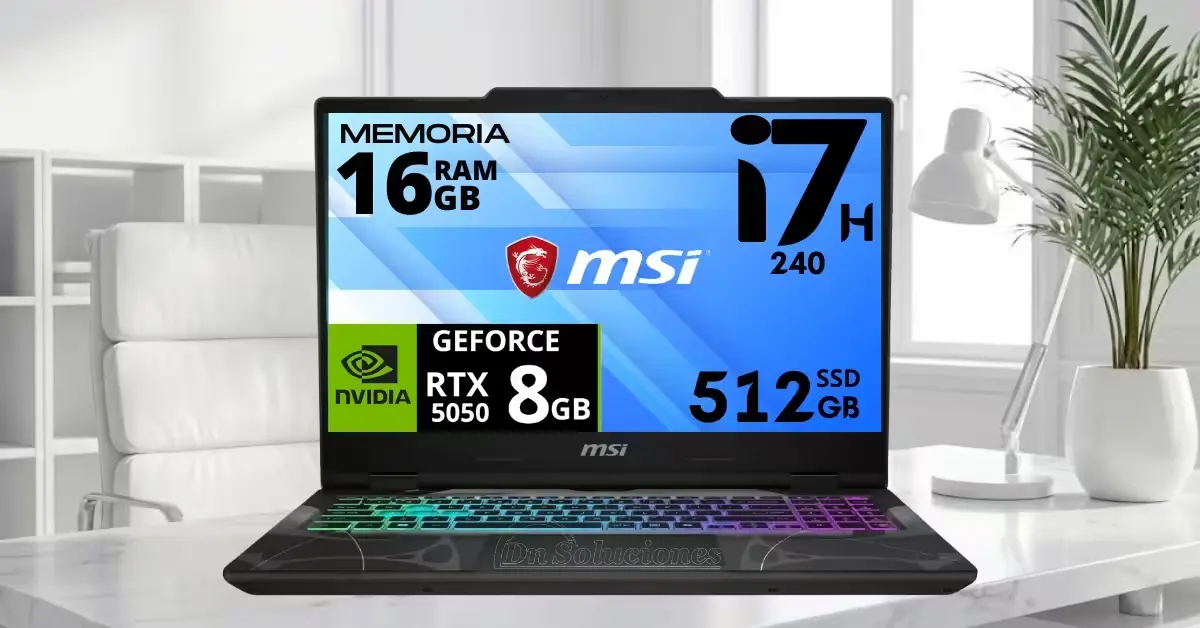 Laptop MSI Cyborg 15 Core 7 240H | RTX 5050 8GB | Ecuador Laptop Gamer Dn Soluciones