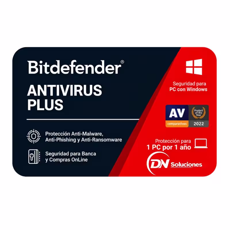 Fotografía de Bitdefender Antivirus 1 Año PC/Mac | Dn Soluciones