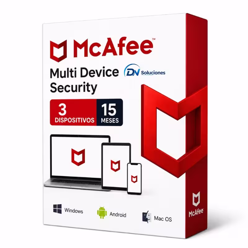 Fotografía de McAfee Antivirus 15 Meses – Protección Total Windows Mac Android