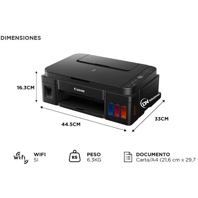 Impresora Multifuncional Canon PIXMA G3110 con Sistema de Tinta Continua y Wi-Fi
