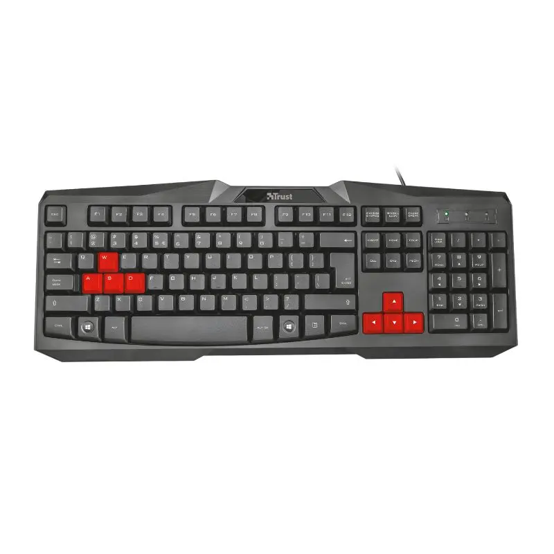 Teclado Gamer Trust Ziva con Cable USB y Teclas Destacadas vista 3