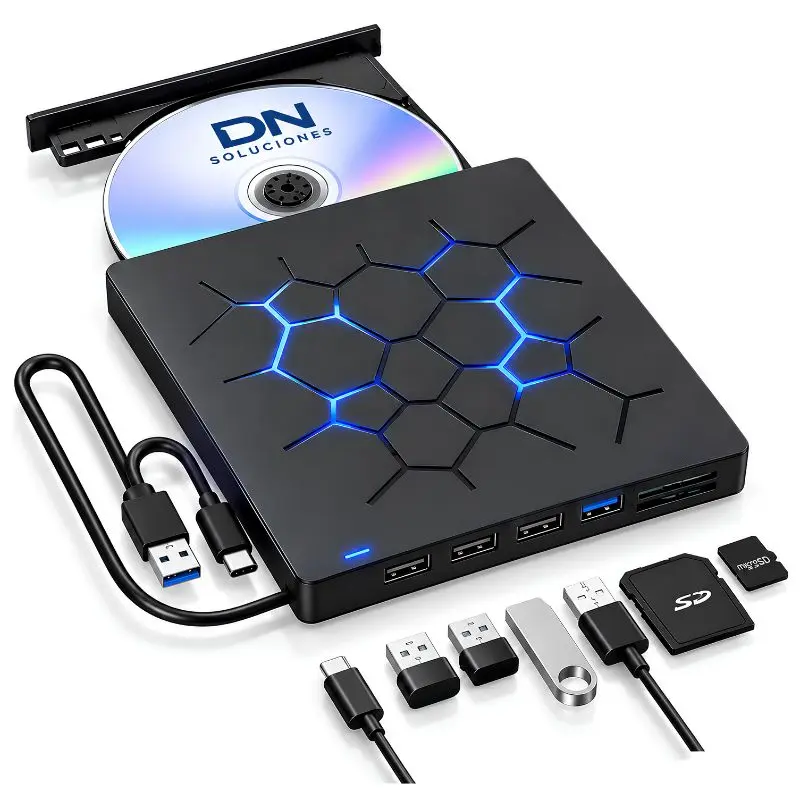 Fotografía de Lector y Grabador de DVD/CD Externo USB 3.0 para Laptops y PC
