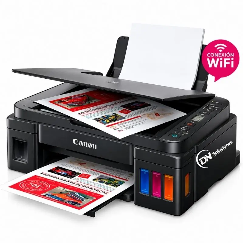 Fotografía de Impresora Multifuncional Canon PIXMA G3110 con Sistema de Tinta Continua y Wi-Fi