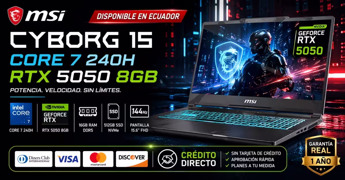 Campaña Laptops de alto rendimiento con video dedicado Nvidia GeForce RTX, ideal para profesionales exigentes o gaming