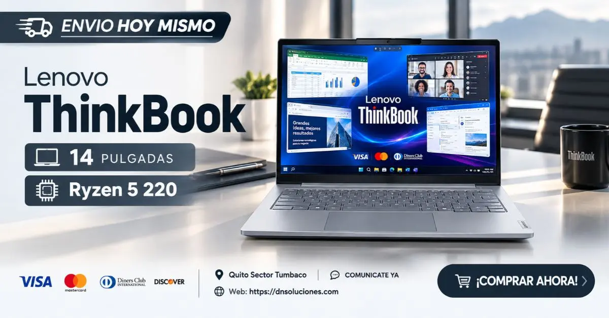 Lenovo ThinkBook 14 G9 Ryzen 5 vista frontal