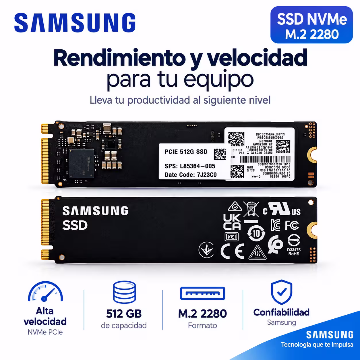 SSD NVMe 512GB M.2 2280 en Ecuador | Precio y Envíos a Todo el País vista 2