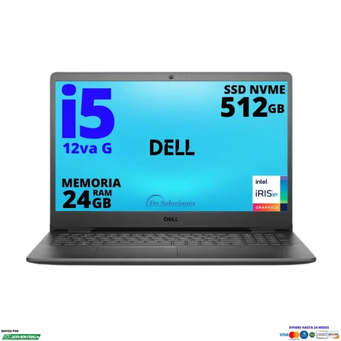 <h1><span style="color: #000000; font-family: arial, helvetica, sans-serif;">Laptop Dell Inspiron 3520</span></h1> <img class="alignnone size-full wp-image-25150" src="https://dnsoluciones.com/wp-content/uploads/2024/08/MEMORIA-RAM-1-e1724270277398.webp" alt="" width="35" height="35" />Intel Core i5 12va generación <img class="alignnone size-full wp-image-25150" src="https://dnsoluciones.com/wp-content/uploads/2024/08/MEMORIA-RAM-1-e1724270277398.webp" alt="" width="35" height="35" />Ssd Nvme 512 Gb <img class="alignnone size-full wp-image-25150" src="https://dnsoluciones.com/wp-content/uploads/2024/08/MEMORIA-RAM-1-e1724270277398.webp" alt="" width="35" height="35" />Memoria Ram 24 Gb <span style="color: #0000ff;"><strong>Diferidos tarjetas de crédito</strong></span> <span style="color: #0000ff;"><strong>6 x $108.78 | <span style="color: #ff0000;">12 x $56.44</span> | 24 X $30.35</strong></span>