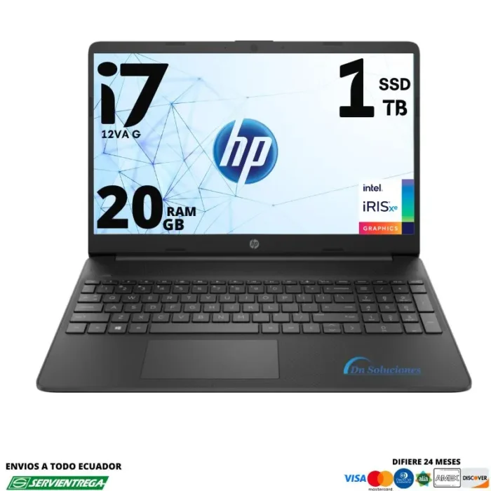 <h1 style="text-align: left;"><span style="font-family: arial, helvetica, sans-serif; color: #000000;">Laptop Hp 250 G9 i7 12va</span></h1> <span style="color: #000000;"><img class="alignnone size-full wp-image-25150" src="https://dnsoluciones.com/wp-content/uploads/2024/08/MEMORIA-RAM-1-e1724270277398.webp" alt="" width="35" height="35" />Almacenamiento SSD 1000 Gb</span> <span style="color: #000000;"><img class="alignnone size-full wp-image-25150" src="https://dnsoluciones.com/wp-content/uploads/2024/08/MEMORIA-RAM-1-e1724270277398.webp" alt="" width="35" height="35" />Memoria RAM 20 Gb</span> <span style="color: #000000;"><img class="alignnone size-full wp-image-25150" src="https://dnsoluciones.com/wp-content/uploads/2024/08/MEMORIA-RAM-1-e1724270277398.webp" alt="" width="35" height="35" />FreeDos</span> <span style="color: #0000ff;"><strong>DIFERIDOS CON TARJETA DE CREDITO</strong></span> <span style="color: #0000ff;"><strong>6 x $146.26 | <span style="color: #ff0000;">12 x $75.59</span> | 24 X $40.81</strong></span>  