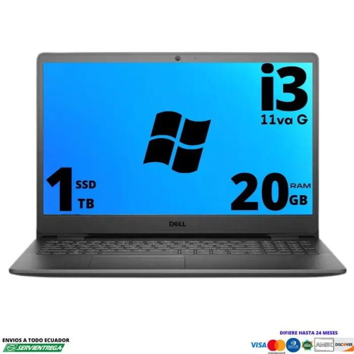 <h1><span style="color: #000000; font-family: arial, helvetica, sans-serif;">Laptop Dell Inspiron i3 11va</span></h1> <span style="font-family: arial, helvetica, sans-serif;">Ssd Nvme 512 Gb Memoria Ram 20 Gb</span> <strong><span style="font-family: arial, helvetica, sans-serif;">Diferidos tarjetas de crédito</span></strong> <span style="font-family: arial, helvetica, sans-serif;">6 x $96.90 | <strong>12 x $50.27</strong> | 24 X $27.03</span>