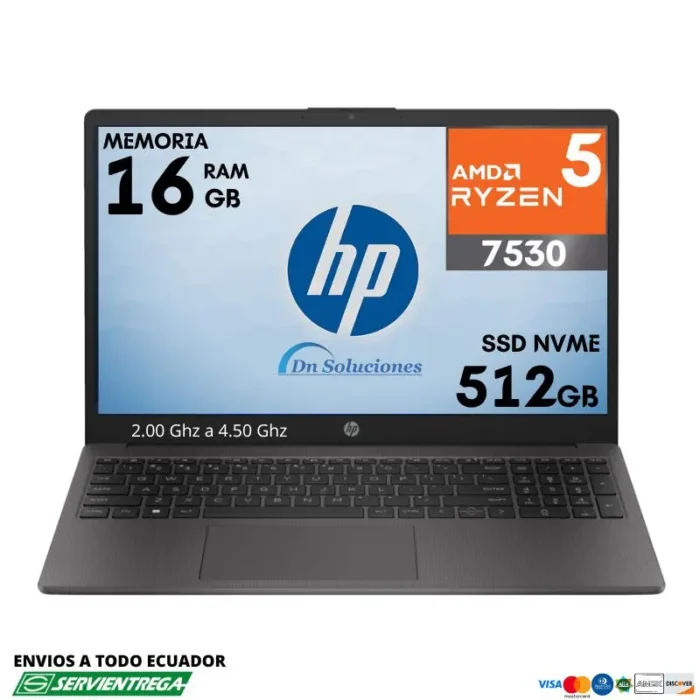 <h1><span style="font-family: arial, helvetica, sans-serif; font-size: 12pt; color: #000000;">Laptop Hp 250 G10 Ryzen 5 7530U</span></h1> <span style="color: #000000;"><img class="alignnone size-full wp-image-25150" src="https://dnsoluciones.com/wp-content/uploads/2024/08/MEMORIA-RAM-1-e1724270277398.webp" alt="" width="35" height="35" />SSD 512 Gb</span> <span style="color: #000000;"><img class="alignnone size-full wp-image-25150" src="https://dnsoluciones.com/wp-content/uploads/2024/08/MEMORIA-RAM-1-e1724270277398.webp" alt="" width="35" height="35" />Memoria RAM 16 Gb</span> <span style="color: #000000;"><img class="alignnone size-full wp-image-25150" src="https://dnsoluciones.com/wp-content/uploads/2024/08/MEMORIA-RAM-1-e1724270277398.webp" alt="" width="35" height="35" />Teclado en español alfanumérico </span> <span style="color: #000000;"><img class="alignnone size-full wp-image-25150" src="https://dnsoluciones.com/wp-content/uploads/2024/08/MEMORIA-RAM-1-e1724270277398.webp" alt="" width="35" height="35" />FreeDos</span> <strong><span style="color: #000000;">DIFERIDOS TARJETA CREDITO</span></strong> <span style="color: #0000ff;"><strong>6 x $92.33 | <span style="color: #ff0000;">12 x $47.90</span> | 24 X $25.76</strong></span>