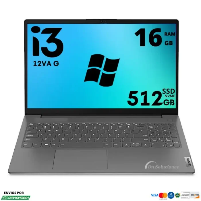 <h1><span style="color: #000000; font-family: arial, helvetica, sans-serif;">Laptop Lenovo V15 G3 i3 12va</span></h1> <span style="color: #000000;"><img class="alignnone size-full wp-image-25150" src="https://dnsoluciones.com/wp-content/uploads/2024/08/MEMORIA-RAM-1-e1724270277398.webp" alt="" width="35" height="35" />SSD 512 Gb</span> <span style="color: #000000;"><img class="alignnone size-full wp-image-25150" src="https://dnsoluciones.com/wp-content/uploads/2024/08/MEMORIA-RAM-1-e1724270277398.webp" alt="" width="35" height="35" />Memoria RAM 16 Gb</span> <span style="color: #000000;"><img class="alignnone size-full wp-image-25150" src="https://dnsoluciones.com/wp-content/uploads/2024/08/MEMORIA-RAM-1-e1724270277398.webp" alt="" width="35" height="35" />Teclado en español alfanumérico </span> <span style="color: #000000;"><img class="alignnone size-full wp-image-25150" src="https://dnsoluciones.com/wp-content/uploads/2024/08/MEMORIA-RAM-1-e1724270277398.webp" alt="" width="35" height="35" />Windows 11</span> <strong><span style="color: #000000;">DIFERIDOS TARJETA CREDITO</span></strong> <span style="color: #0000ff;"><strong>6 x $93.24 | <span style="color: #ff0000;">12 x $48.38</span> | 24 X $26.01</strong></span>