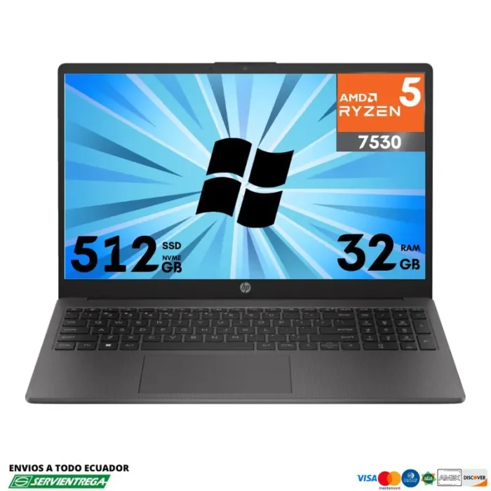 <h1><span style="font-family: arial, helvetica, sans-serif; font-size: 12pt; color: #000000;">Laptop Hp 250 G10 Ryzen 5 7530U, Memoria Ram 16 Gb</span></h1> <span style="font-family: arial, helvetica, sans-serif; font-size: 12pt; color: #000000;">Diferidos tarjeta de Crédito </span> <span style="font-family: arial, helvetica, sans-serif; font-size: 12pt; color: #000000;">6 x $114.44 | <strong>12 x $58.34</strong> | 24 X $31.37</span>