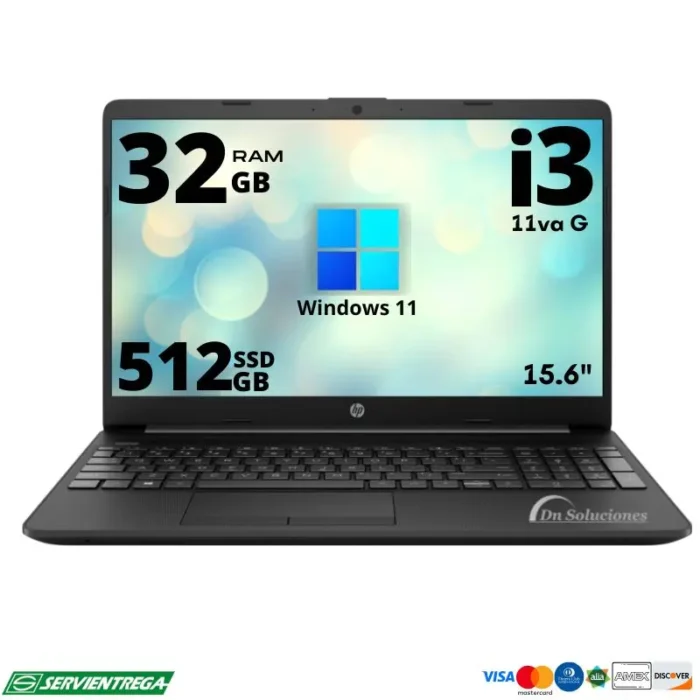 <h1><span style="font-family: arial, helvetica, sans-serif; font-size: 18pt; color: #000000;">Laptop Hp Core i3</span></h1> <span style="color: #000000; font-family: arial, helvetica, sans-serif;"><img class="alignnone size-full wp-image-25150" src="https://dnsoluciones.com/wp-content/uploads/2024/08/MEMORIA-RAM-1-e1724270277398.webp" alt="" width="35" height="35" /><strong>Con Windows 11</strong> <img class="alignnone size-full wp-image-25150" src="https://dnsoluciones.com/wp-content/uploads/2024/08/MEMORIA-RAM-1-e1724270277398.webp" alt="" width="35" height="35" />SSD Nvme 512 Gb</span> <span style="color: #000000; font-family: arial, helvetica, sans-serif;"><img class="alignnone size-full wp-image-25150" src="https://dnsoluciones.com/wp-content/uploads/2024/08/MEMORIA-RAM-1-e1724270277398.webp" alt="" width="35" height="35" />Memoria RAM 32 Gb</span> <span style="color: #000000; font-family: arial, helvetica, sans-serif;"><img class="alignnone size-full wp-image-25150" src="https://dnsoluciones.com/wp-content/uploads/2024/08/MEMORIA-RAM-1-e1724270277398.webp" alt="" width="35" height="35" />15.6" teclado alfanumérico español</span> <span style="color: #000000; font-family: arial, helvetica, sans-serif;"><strong>Diferidos con tarjeta de crédito</strong></span> <span style="color: #0000ff; font-family: arial, helvetica, sans-serif;"><strong>6 x $91.41 |<span style="color: #ff0000;"> 12 x $47.43</span> | 24 X $25.50</strong></span>  