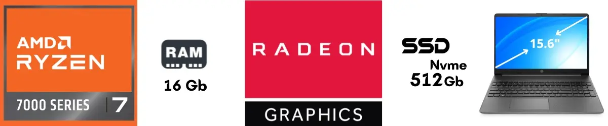 Laptop HP AMD Ryzen 7730u Dn Soluciones