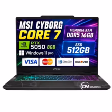 Laptop MSI Cyborg 15 Core 7 240 H RTX 5050 8GB Windows 11