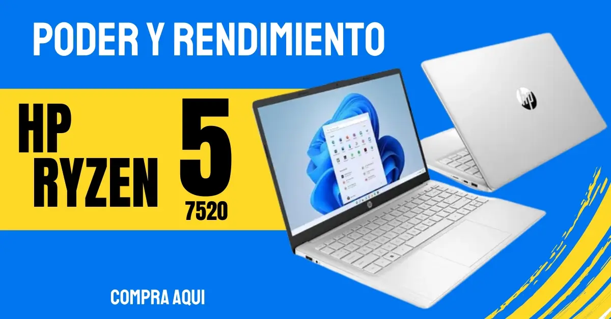 Laptop HP 14-em0026la AMD Ryzen 5 7520U Dn Soluciones