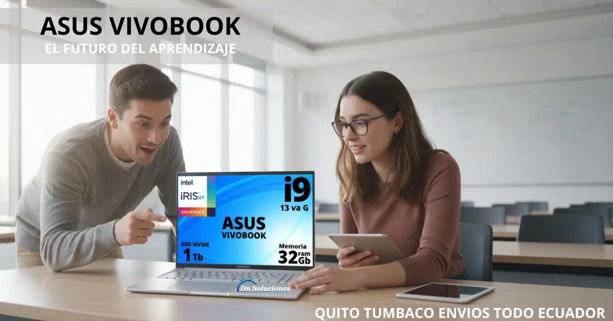 Asus VivoBook i9 13va en escritorio de trabajo Quito Dn Soluciones