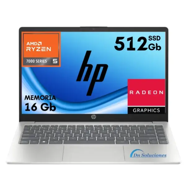 Laptop HP 14 EM0026LA Ryzen 5 7520 Ssd 512 Gb Ram 16 Gb | mejora tu productividad | R514"S