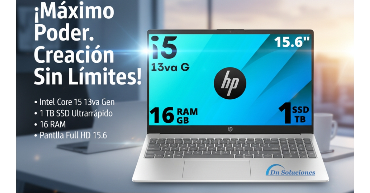 Poder a tu nivel Laptop HP Core i5 13va Gen | 16GB RAM | 1TB SSD