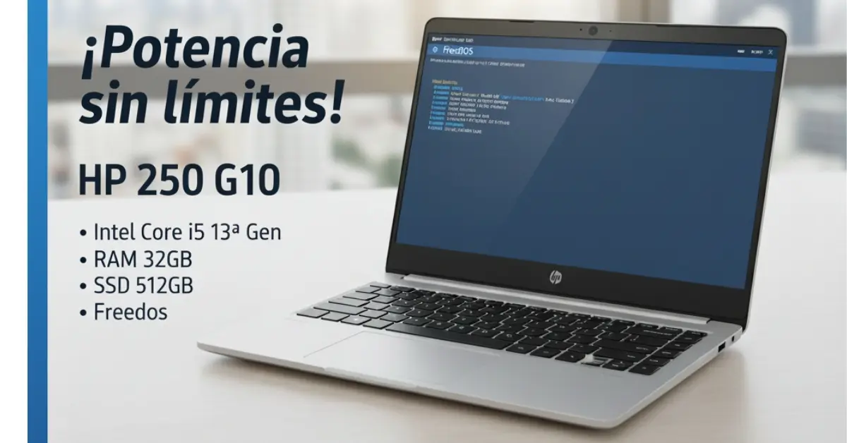 poderoso rendimiento Laptop HP 250 G10 Core i5 13va RAM 32GB