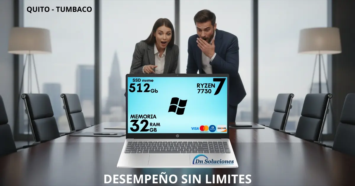 rendimiento sin limites Laptop HP AMD Ryzen 7 7730U RAM 32 Gb Quito