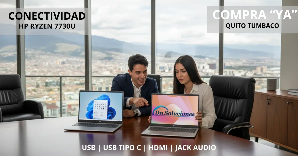 PUERTOS USB HDMI Laptop HP AMD Ryzen 7 7730U SSD 512 RAM 32 GB 