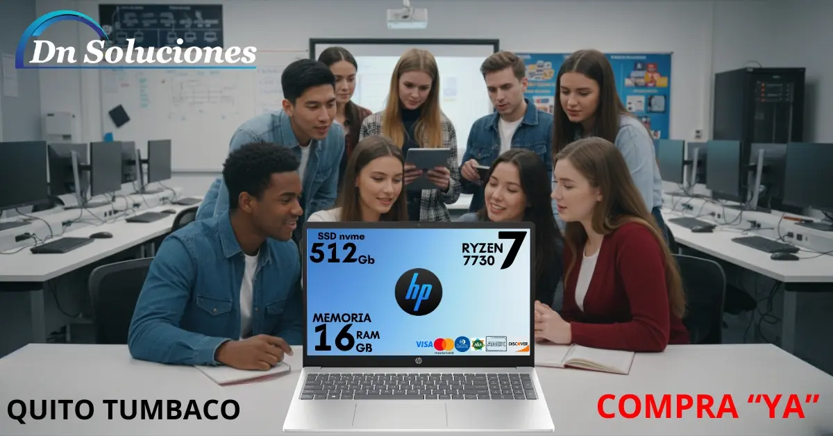 potente Laptop HP Ryzen 7 7730u 16GB RAM 512GB SSD