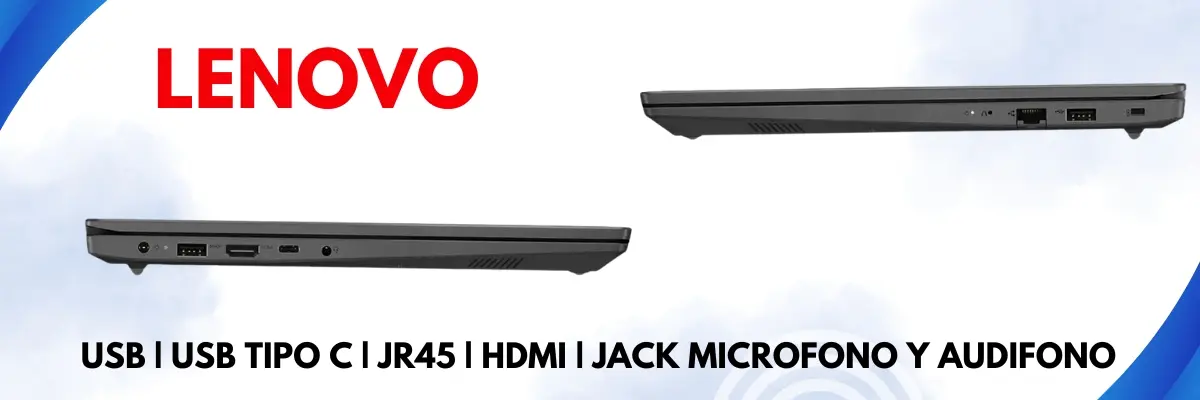 Puertos usb hdmi red Laptop Lenovo V15 G4 IRU Core i5