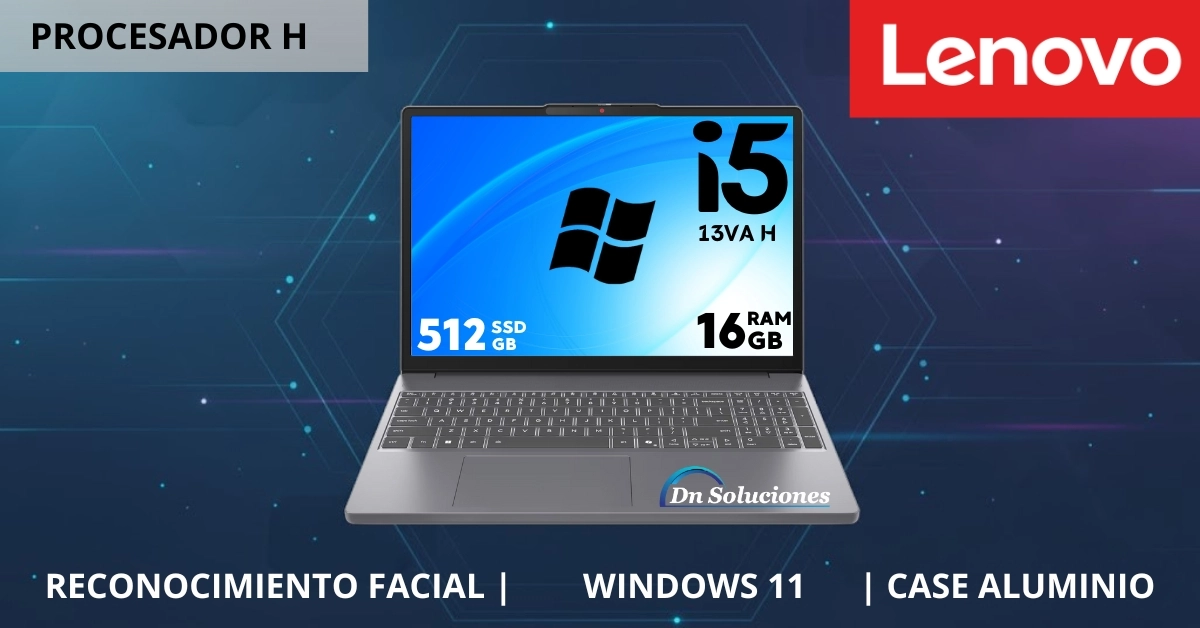 Laptop Lenovo ideaPad Slim 3 Core i5 13va G Ssd 512 Gb Ram 16 Gb 15.6" Windows 11 | 127WID 3 potente laptop lenovo i5 13va generación procesador H Quito Tumbaco