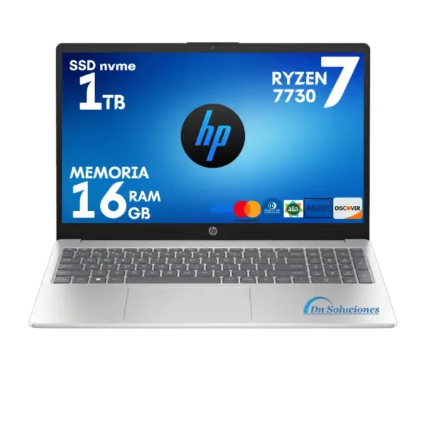 Oferta Laptop HP AMD Ryzen 7 7730U 1TB SSD 16GB RAM | Envío 24h Ecuador | FreeDos | 67s