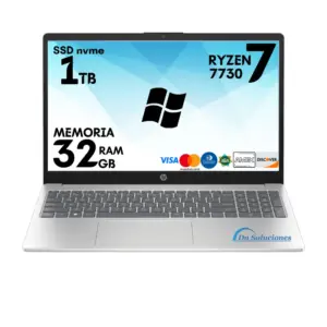 Laptop HP Ryzen 7 7730U Ecuador | 32GB RAM | 1TB SSD | el poder con Windows 11 | 68w