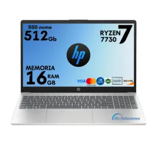frente Laptop HP Ryzen 7 7730u 16GB RAM 512GB SSD