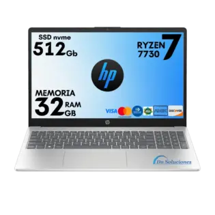 Frente HP AMD Ryzen 7 7730U RAM 32 GB