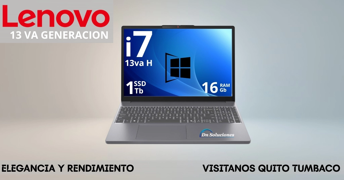 Portátil Lenovo IdeaPad 3 Core i7 13VA Gen con 16GB RAM para trabajo en Quito