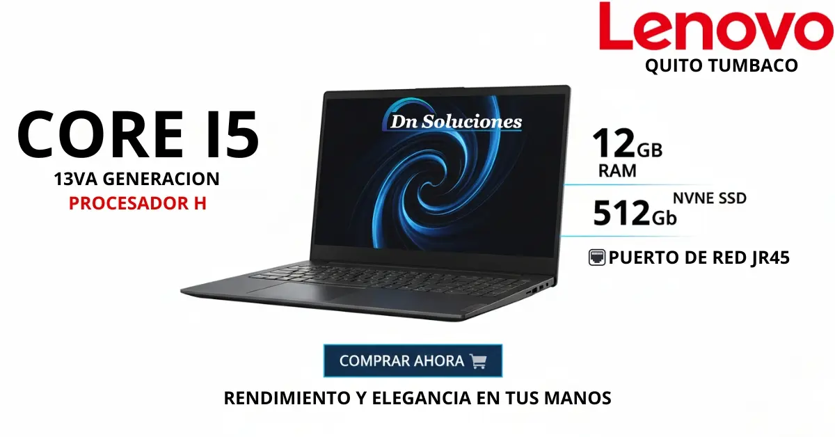 Laptop Lenovo V15 G4 IRU Core i5 13420H SSD 512 GB RAM 12 GB en Quito