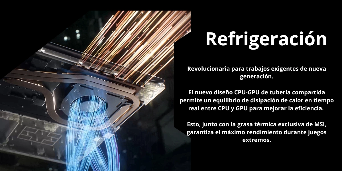 Portátil MSI Cyborg 15 RTX 5050 8GB RAM sistema de ventilación 