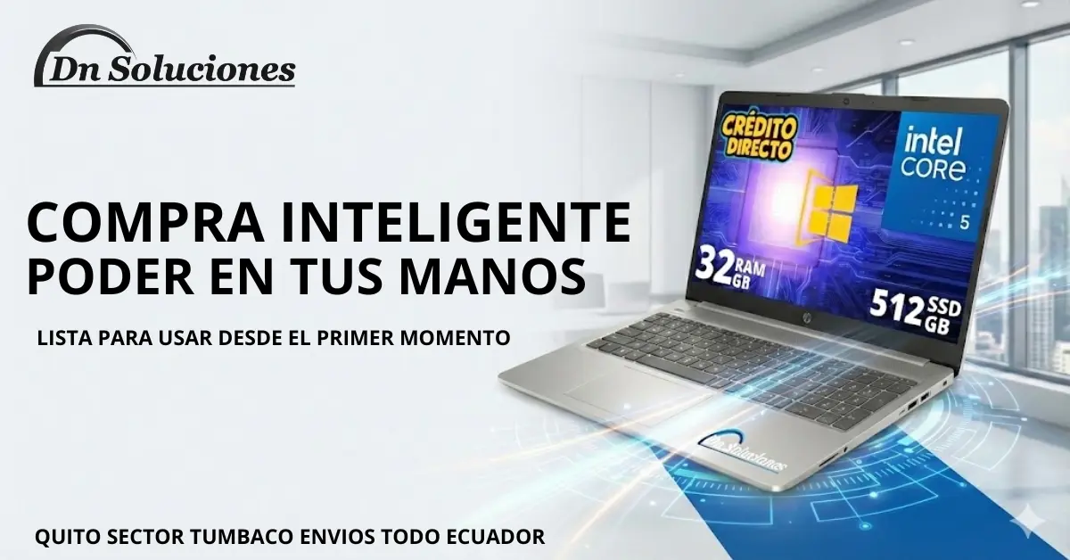 Laptop HP 250R G10 CORE 5 120U RAM 32GB Windows 11 vista frontal DN Soluciones