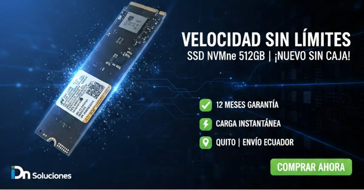 SSD NVMe 512GB M.2 2280 en Quito, Tumbaco | Dn Soluciones