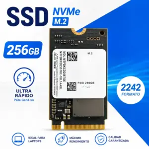 Disco sólido NVMe 256GB formato 2242 ultra rápido ideal para laptop moderna