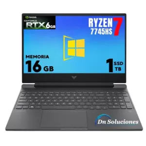 Laptop HP Victus Ryzen 7 7445HS RTX 4050 6GB 16GB RAM 1TB SSD Dn Soluciones Quito Tumbaco Ecuador
