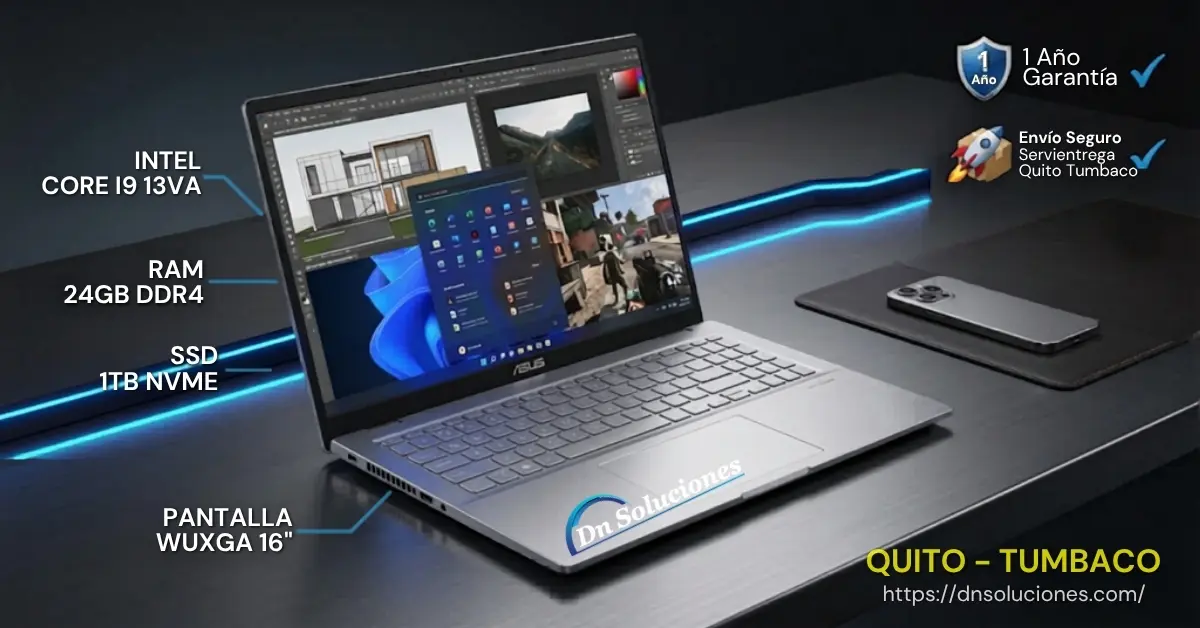 Laptop ASUS Core i9 13va 24GB de RAM SSD 1 TB Ecuador Quito Tumbaco