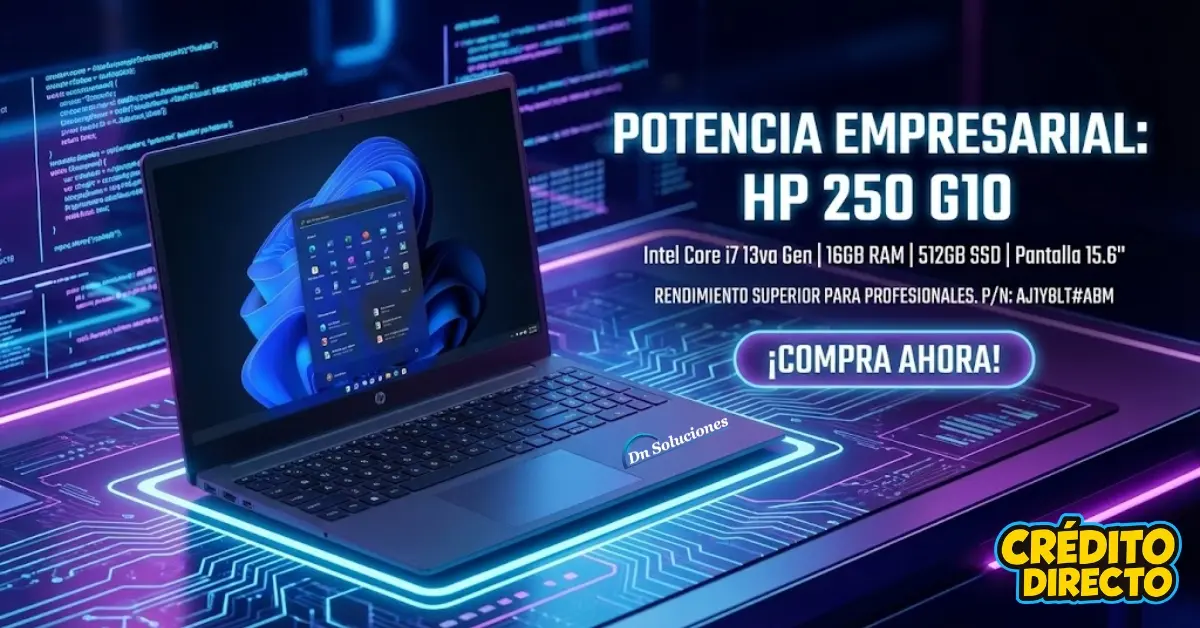 Laptop HP 250 G10 Intel Core i7 venta en Quito Tumbaco Dn Soluciones