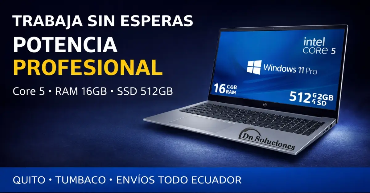 Laptop HP 250R G10 Core 5 120U Windows 11 Pro Ecuador Quito Tumbaco