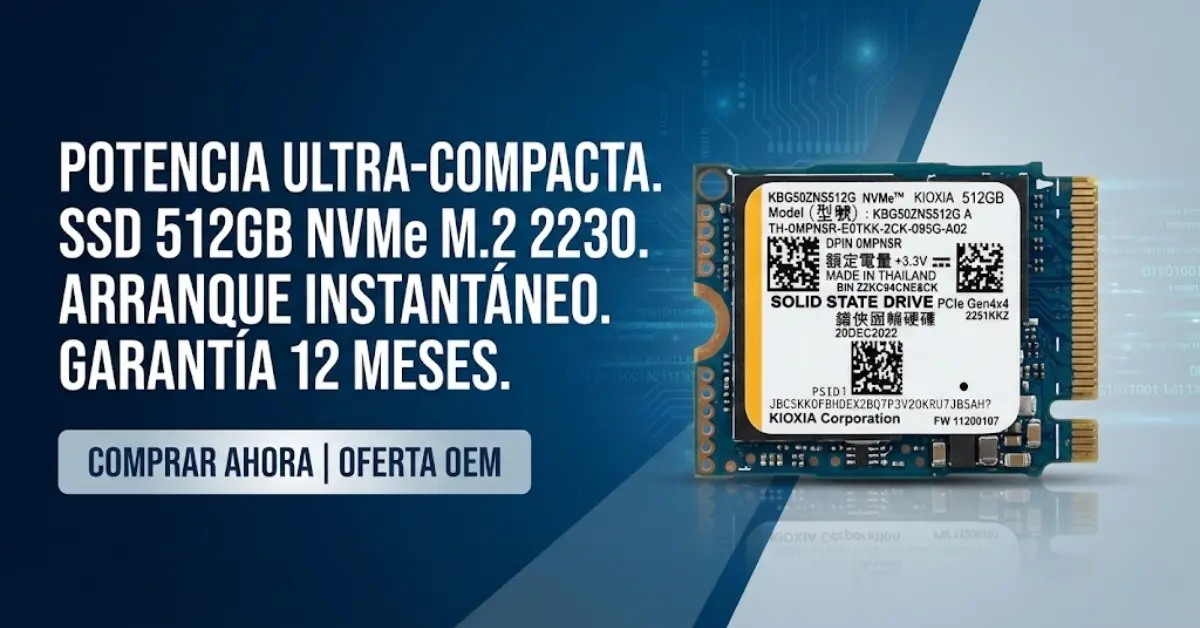 SSD 512GB M.2 2230 NVMe Gen4 en Ecuador Quito Tumbaco almacenamiento rápido laptop