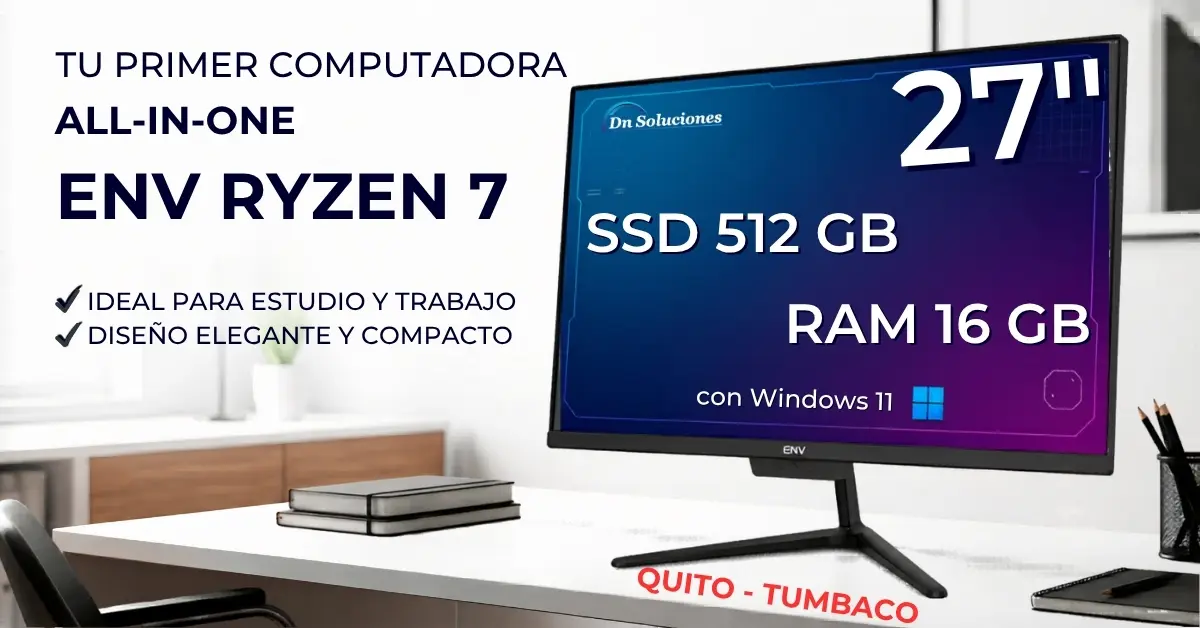 All in One ENV Ryzen 7 16GB RAM 512GB SSD