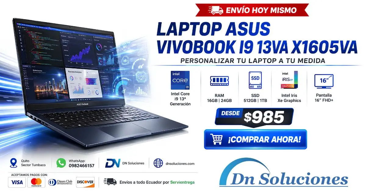 Laptop ASUS Vivobook i9 13va X1605VA