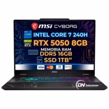 Laptop MSI Cyborg 15 Core 7 240 H RTX 5050 8GB