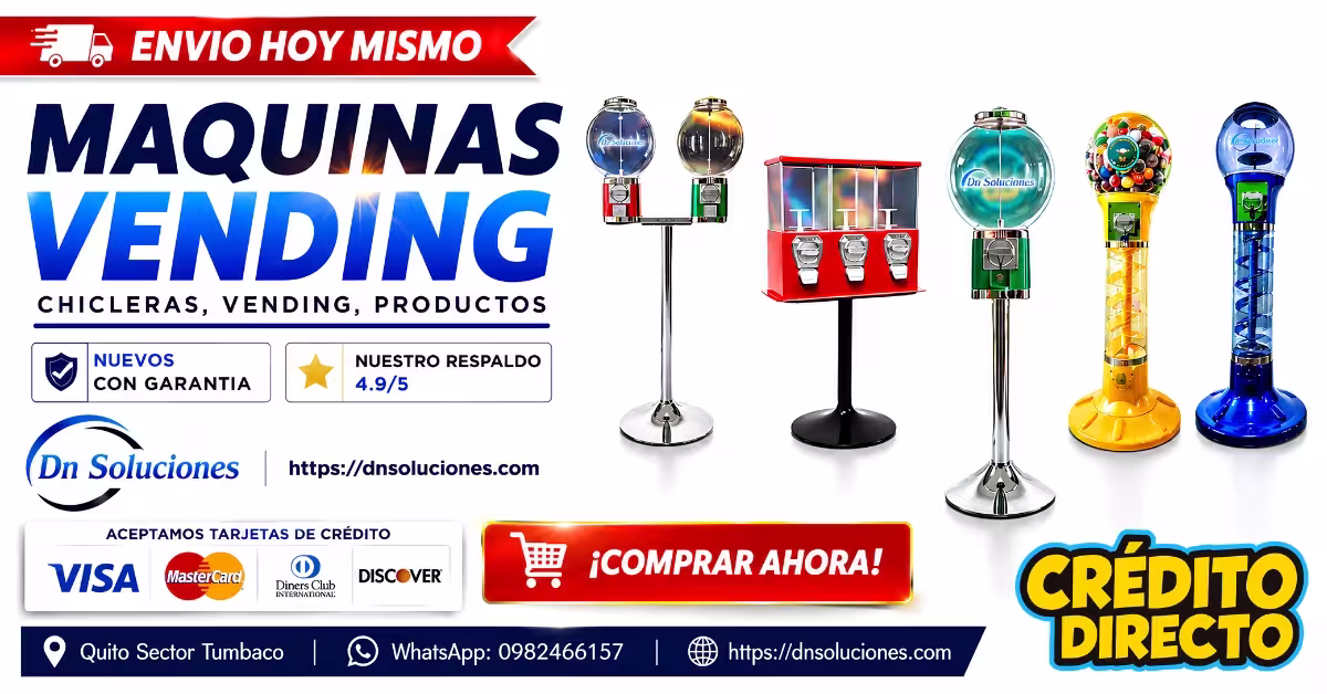 Máquinas chicleras vending DN Soluciones